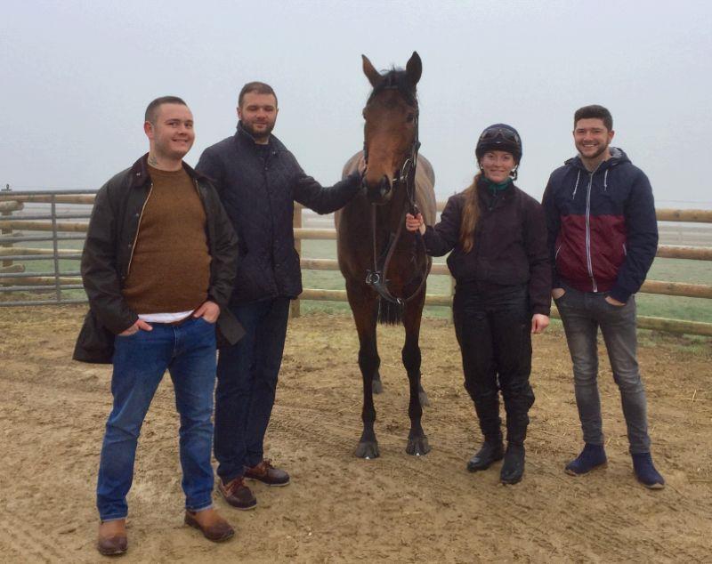 Monrocco with some of her owners Keiron, Shane and Ryan