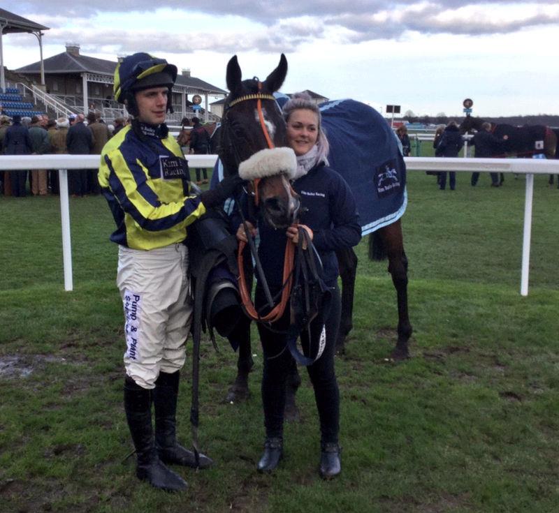 Thumb Stone Blues and David Bass after winning at Doncaster on Saturday