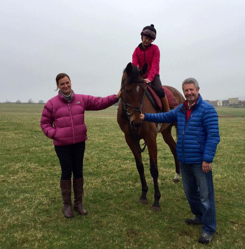 Helen and Paul Nicholson with their horse Our Belle Amie