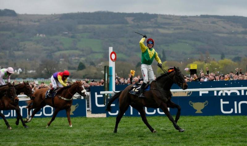 Sizing John passes the winning post in yesterdays Chelteham Gold Cup