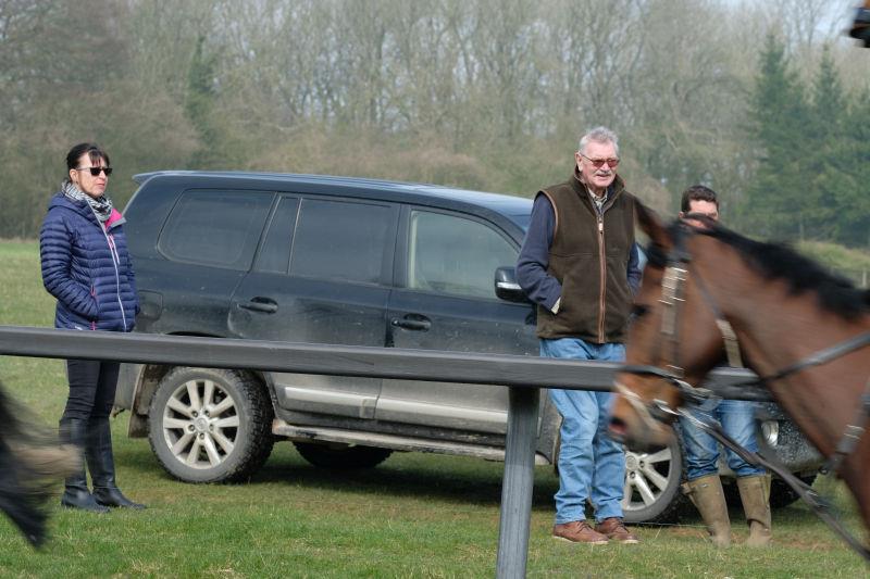 Gerry and Michael Worcester watching third lot