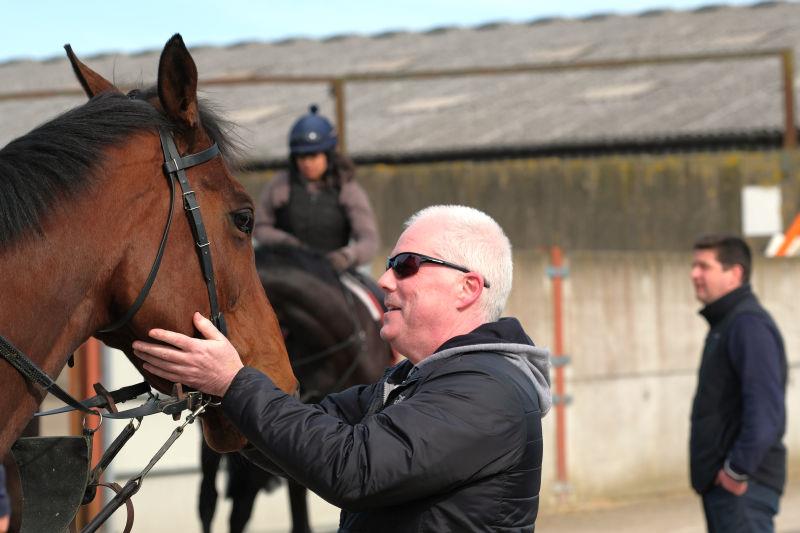 You love me really? Bill Foylan with his horse Grand March