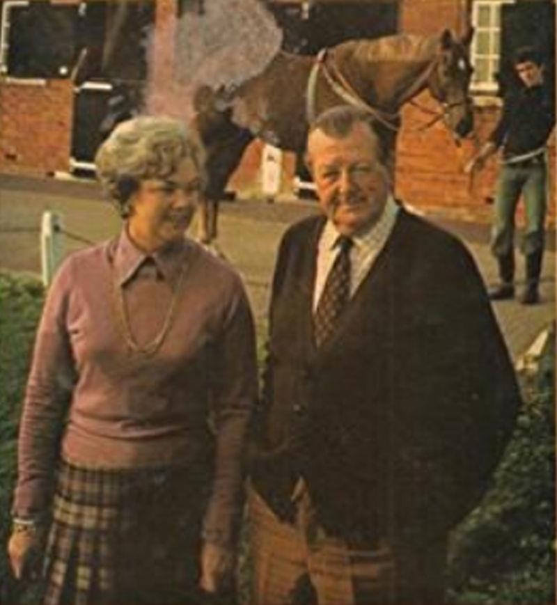 Mercy and Fred Rimell with Rage Trade in the background