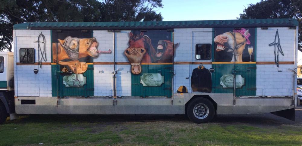 Harry sent me these photos of Gai Waterhouse's horsebox.. more fun than ours?
