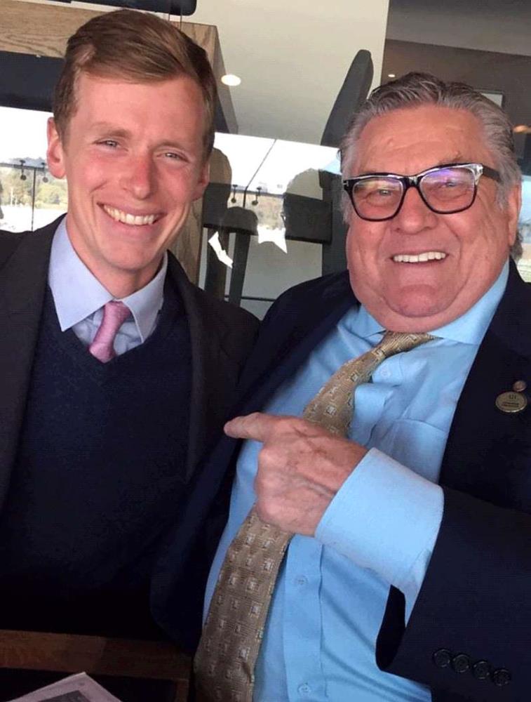 Harry Bailey with my old boss Max Whitby at Randwick racecourse in Sydney this morning