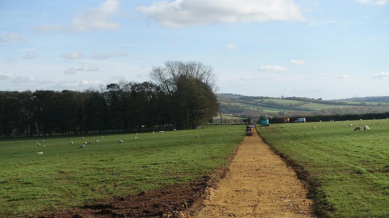The track to the sand gallop nearing completion
