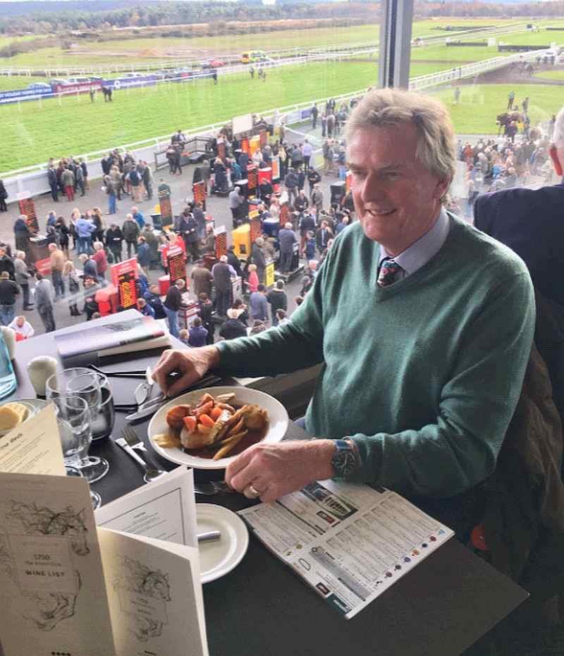Patrick Bailey enjoying his lunch at Exeter