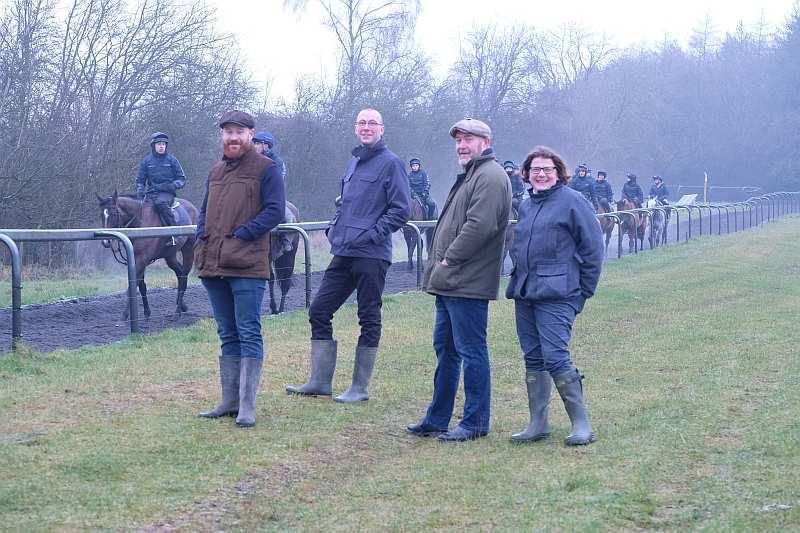 This mornings team for a morning on the gallops and breakfast