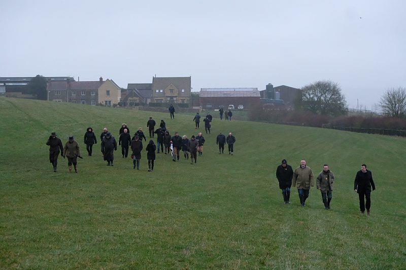 The West Berkshire Racing Club walking up the gallops