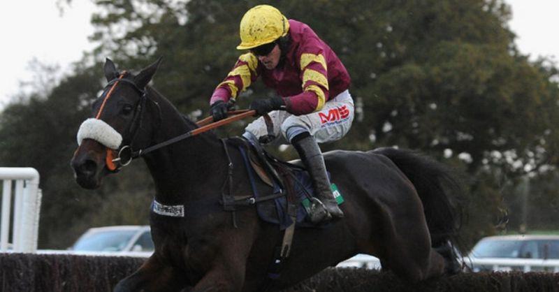 Harry Topper winning the Charlie Hall Chase with Jason Maguire
