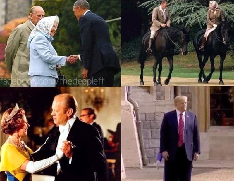 A few iconic photos of the Queen meeting American Presidents
