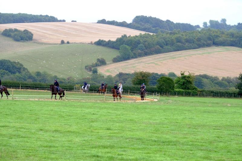 Some of first lot on the sand round gallop