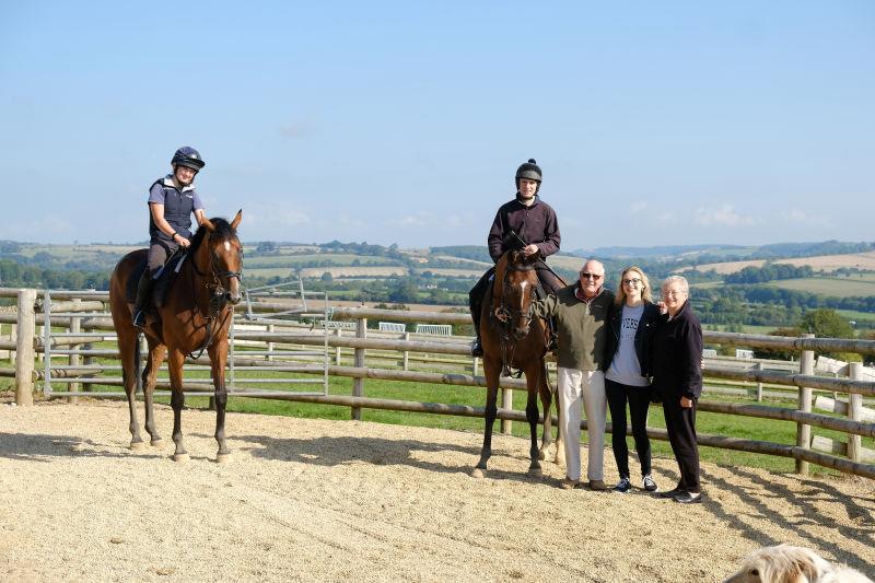 Desaray and Dusty Pearl with owners Peter and Olive Smith