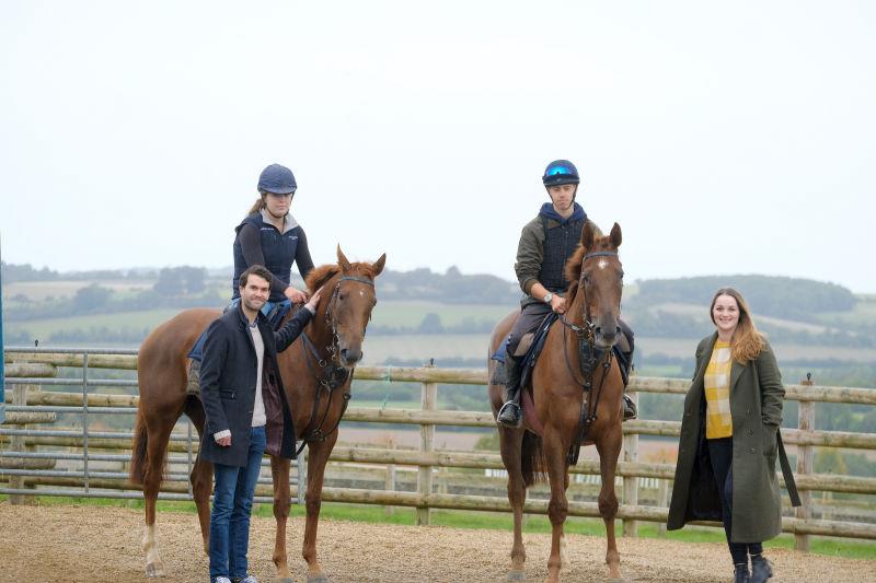 Mat and Cindy with the two Midnight Legends his Mother bred.. Matt looked after them as youngsters