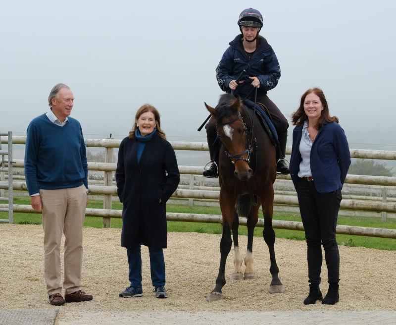 John and Susie and Emma with their home bred dual winning bumper mare Sea Story