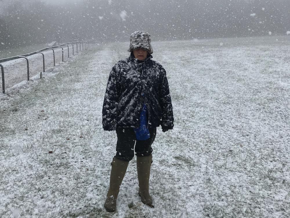 Nothing can stop Liz Humphrey from seeing her KBRP horse Pond Road and Royal Supremo