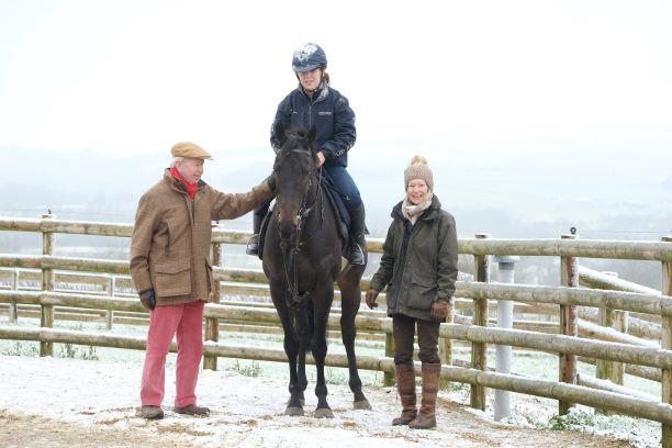 Michael & Alice Timmis with their Highclere horse Alfie Corbitt