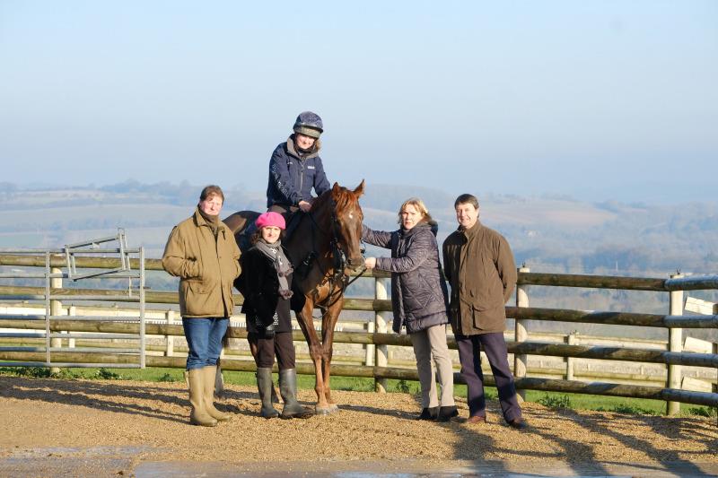 Tim, Anita, Sandra and Martryn with their horse Miss Gemstone