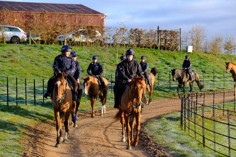 The youngsters heading to the gallops 