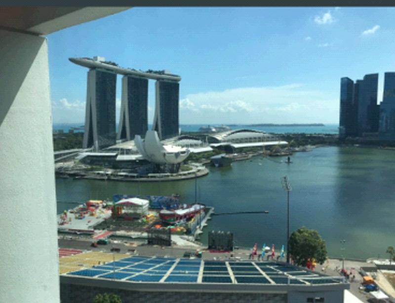 The view from John Cootes hotel in Singapore.