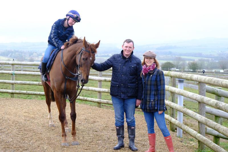 Robert and Katy Axcell-Steele with their horse Miss Gemstone