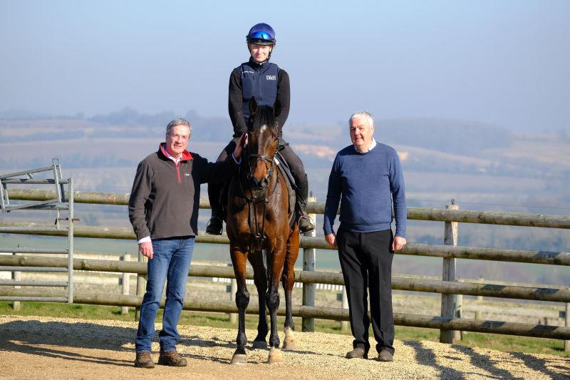 Nick Cook and Phil Crane with Nick's horse Younevercall