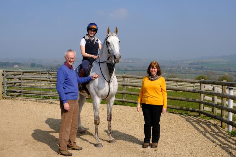 Iain and Aggie Bell with their horse Knockanrawley