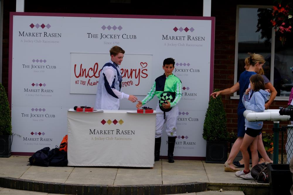 Jonjo O'Neill junior handing out the prizes.. JonJo was a champion pony rider not that long ago.