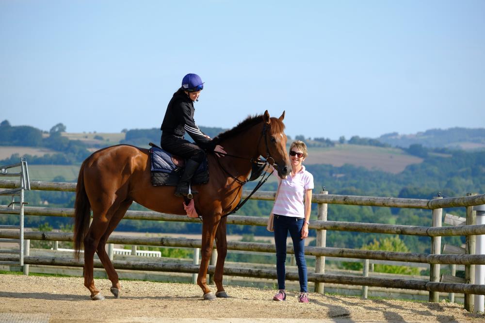 Sue Maine with her horse Shinobi..