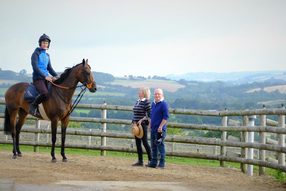 Mergeela with her owners Roger and Shirley Day