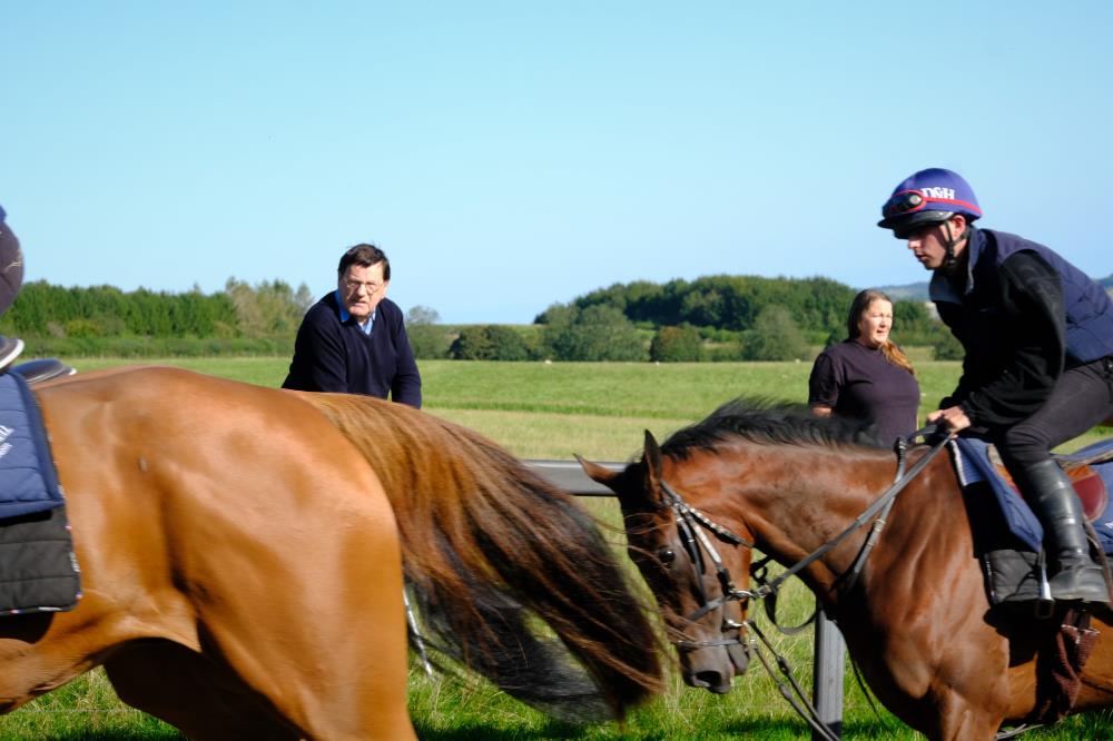 Quentin Bevan watching his horse Fubar pass