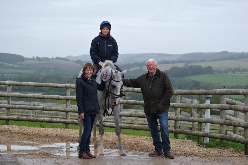 Fran and David with their horse Silver Kayf
