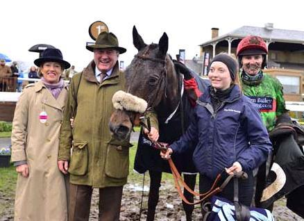 Mary and Kevin Clancy with TRH after he won at Doncaster