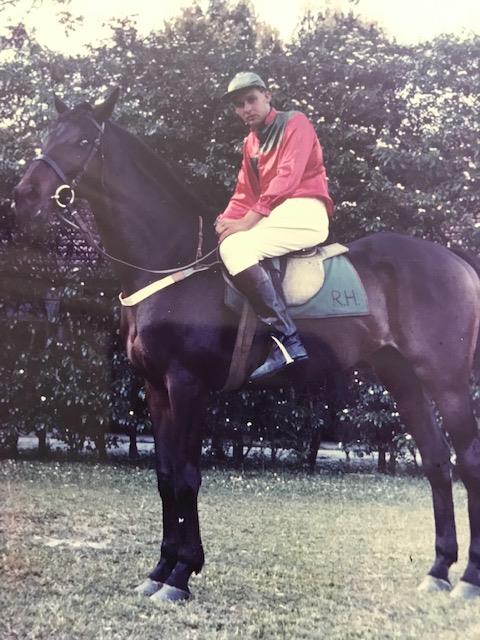 John living the dream as a jockey in Singapore.. aged 20