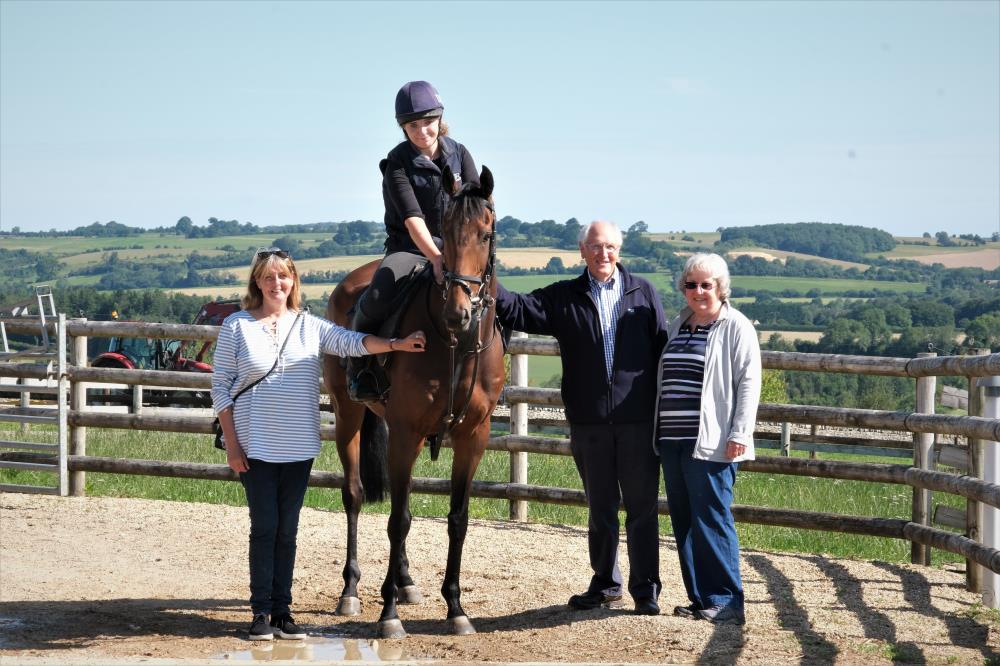 Karen Masters, Pat and John Lee with their KBRP horse Does He Know