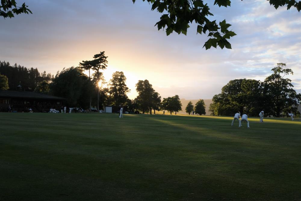 Cricket at Dumbleton late evening