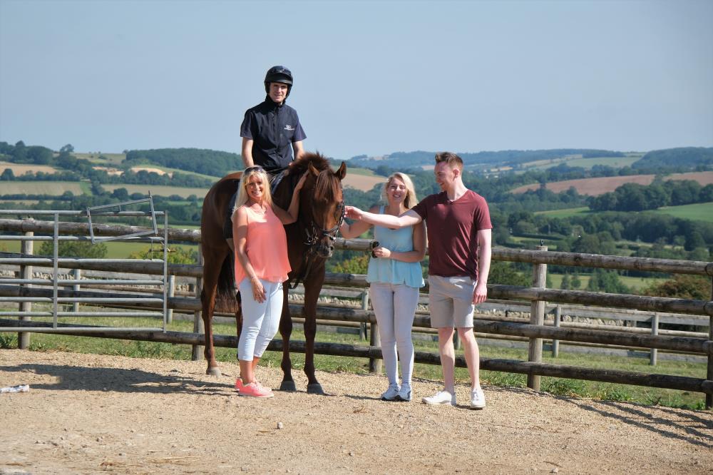 Debbie, Tina and Sean with their KBRP horse Shinobi