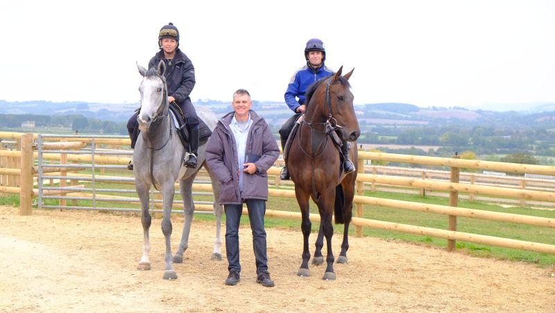 Michael Dawson who was her for a morning on the gallops with The Flemensfirth and Kayf Tara 3 year old geldings