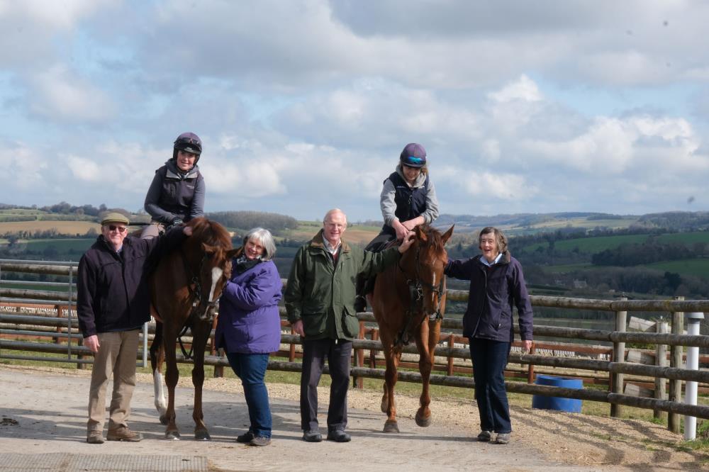 Peter and Fiona with Equus Dreamer and  Mark and Melinda with Shanacoole Prince