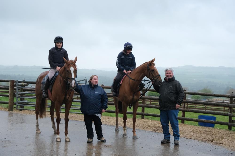Wild Presentation and Yeavering Belle with their KBRS horses Jan and Elliot