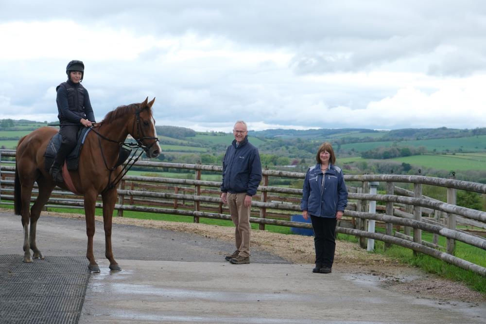 Iain and Angela Bell with their KBRS horse Lord Apparelli.