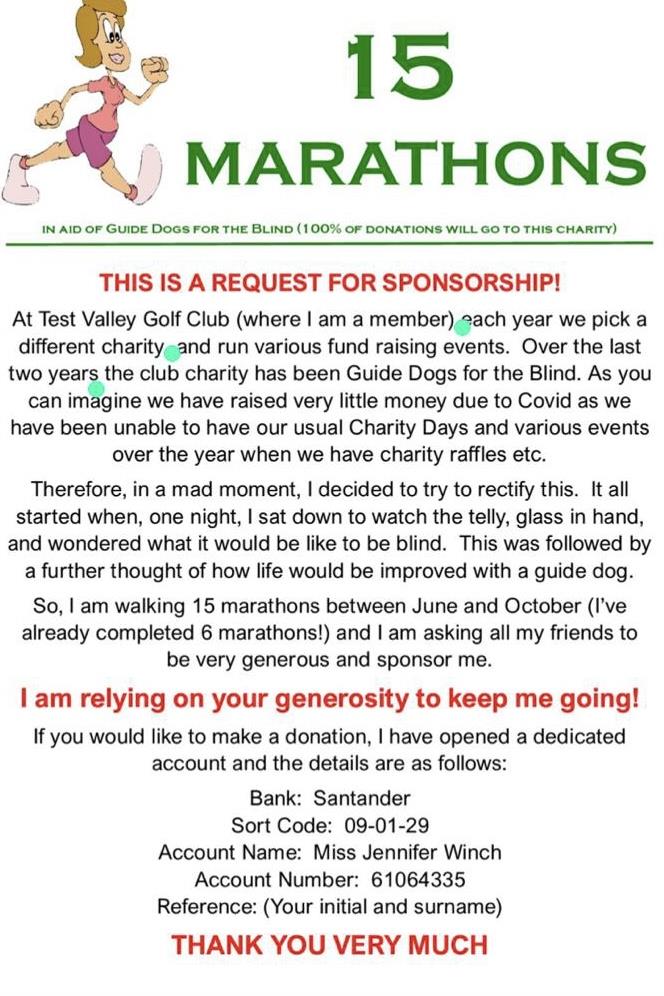 If you would like to support Jenny please read on..