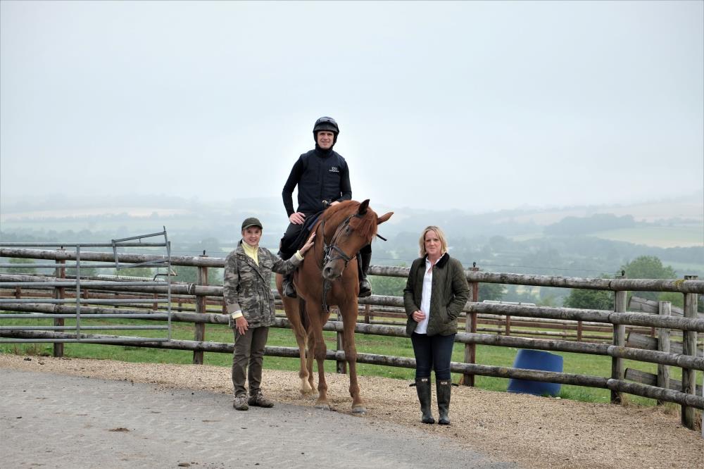 Valerie and Jennie with David Bass and Shantou Express