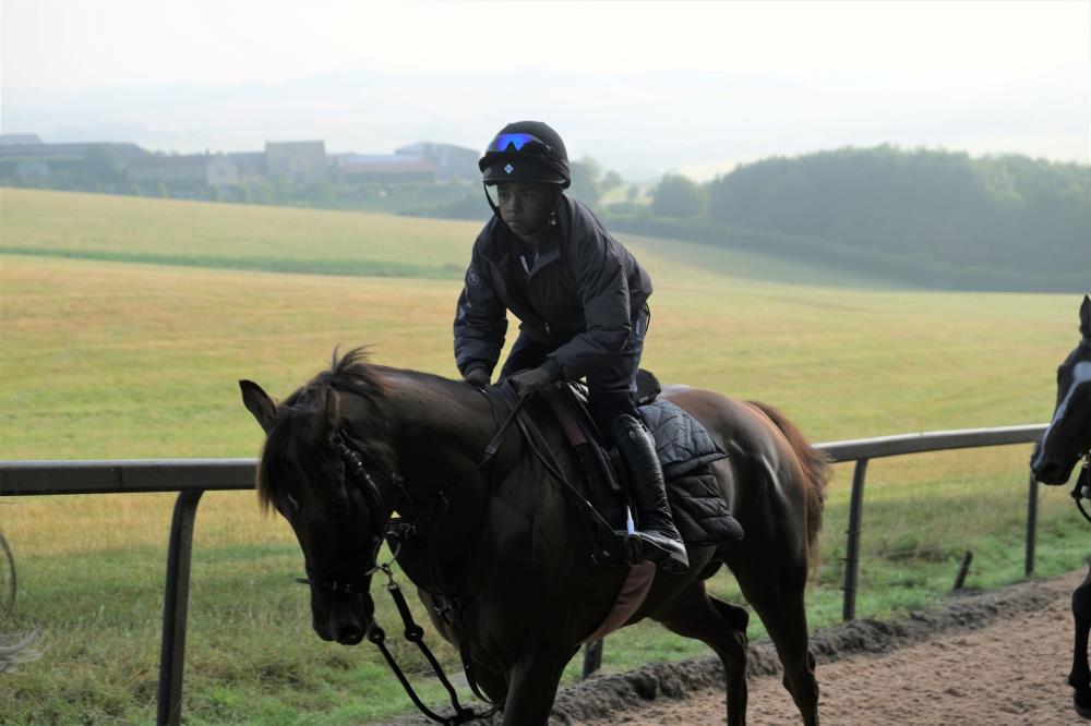 Tryese riding out on Shinobi. gaining experience before heading to the British Racing School..