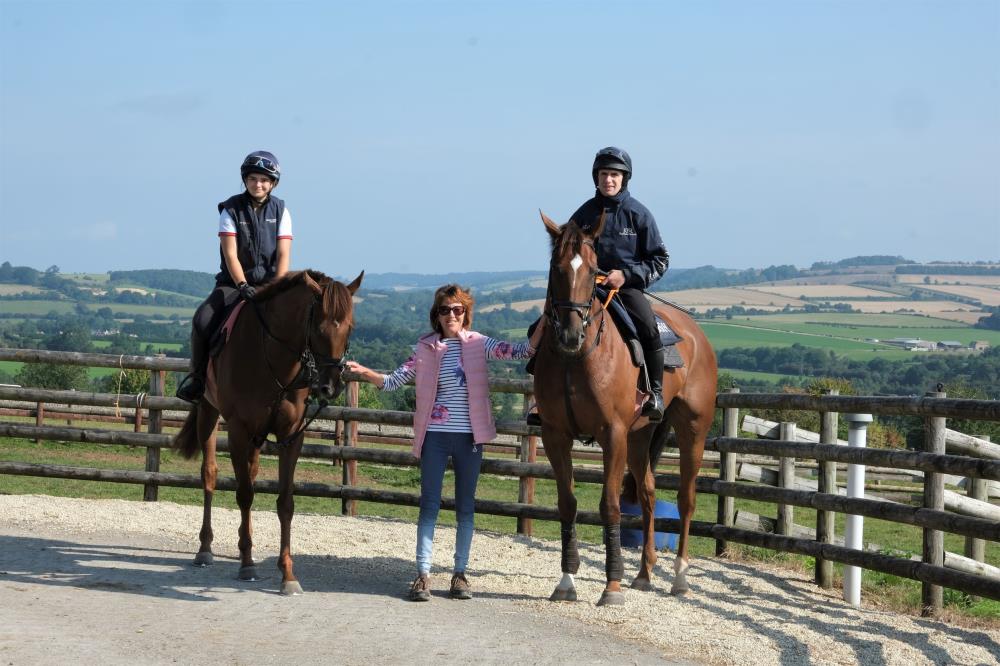 Sue with her two KBRS horse Shinobi and Tantoli