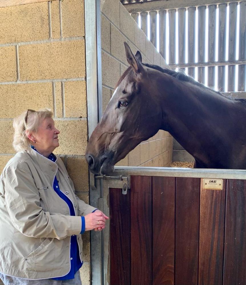 Susan Brien with her KBRS horse Vinndication yesterday 