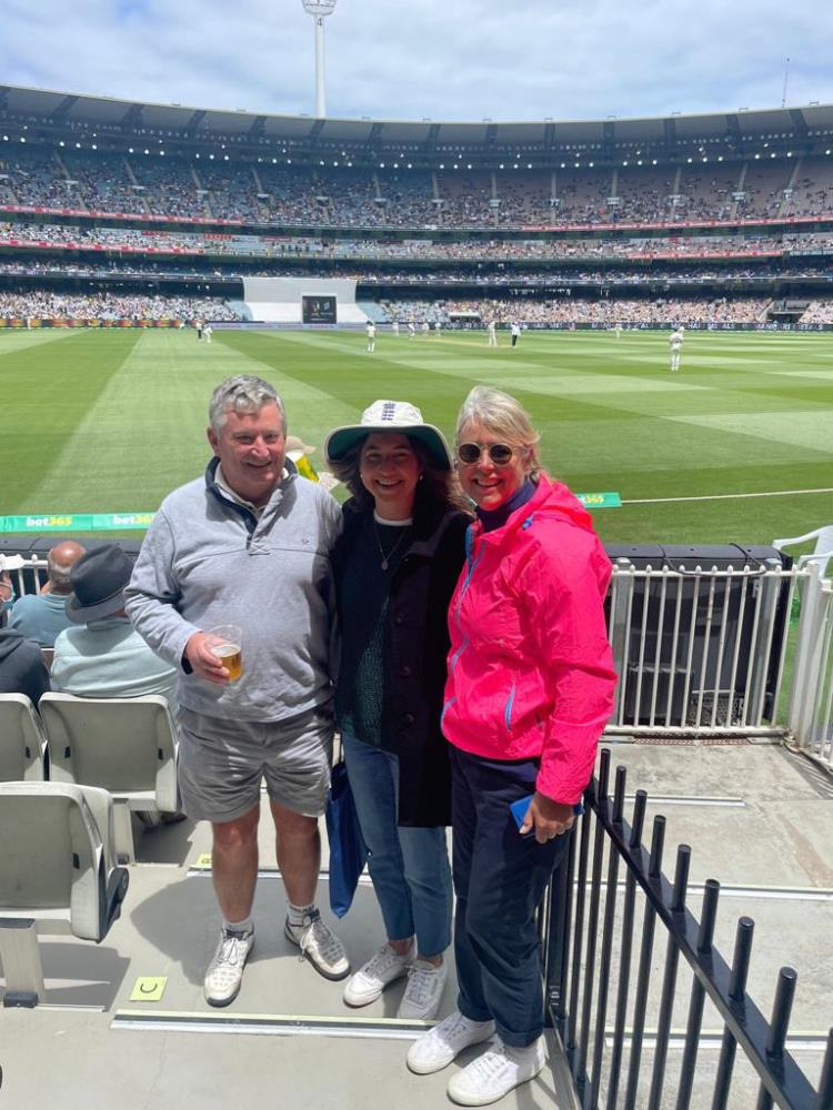 Martin, Lottie and Kate F-G at the MCG