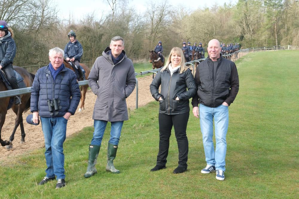 John and Tony with Amanda and Dale.. Morning on the gallops and breakfast