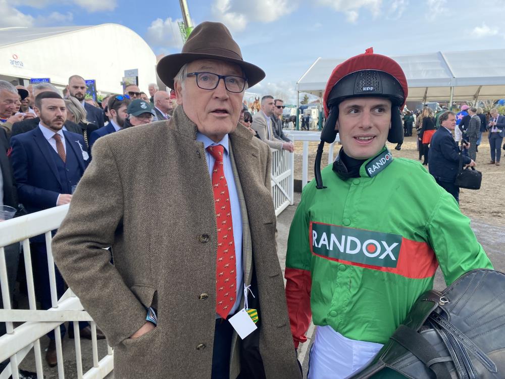 Stephen Cannon with David Bass after the Grand National