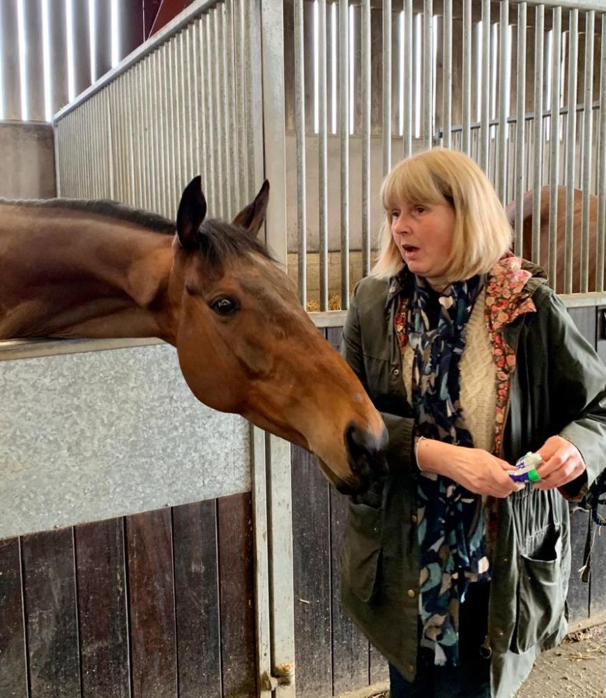 Karen with her KBRS horse Does He Know